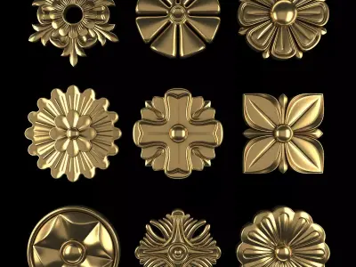 Ornament Element Pack 09 3D model