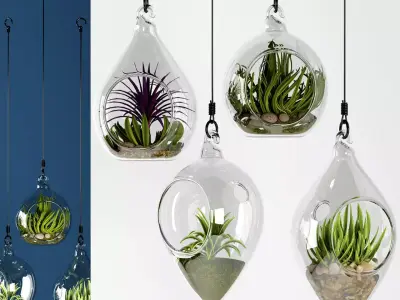 Hanging bowl vase 4 3D model