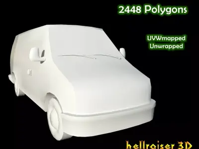 Panel Van Low-poly 3D model