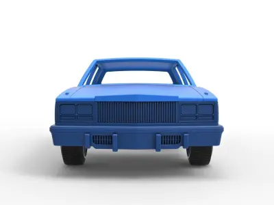 Shell Cadillac Seville 1979 4 doors Scale 1 to 25 3D print model