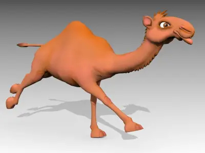 Camel Toon Low-poly 3D model