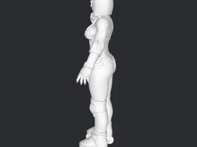 Skater Sexy Girl 3D print model