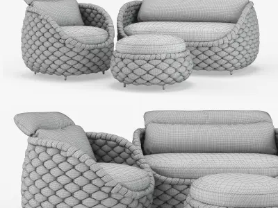 Rapunzel Kenneth Cobonpue Set 3D model