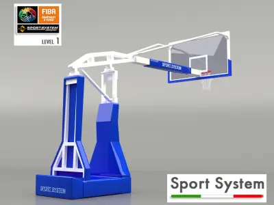 Portable basketball stand 3D model