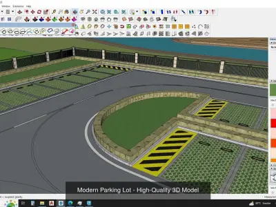 Parking Lot 3D model Collection 3D Model Pack