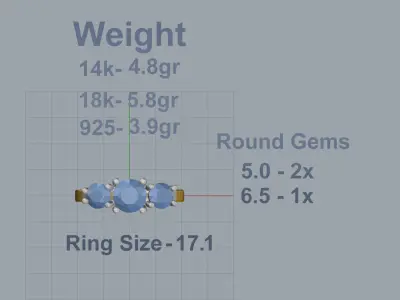 Woman Ring  46 3D print model