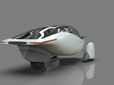 Aptera Solar Electric Vehicle Low-poly 3D model