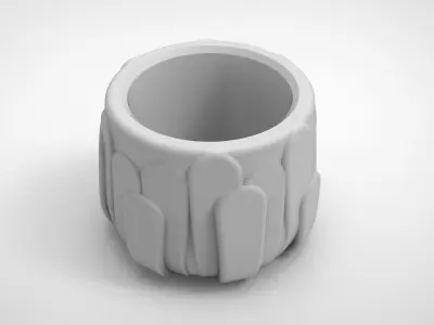 Flower Intentional Shape vase 3D print model