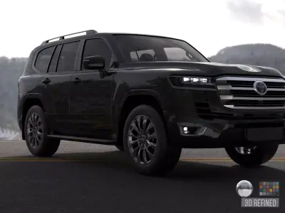 Toyota Land Crusier  -Rigged- Render Ready-unreal-vray-redshift 3D model