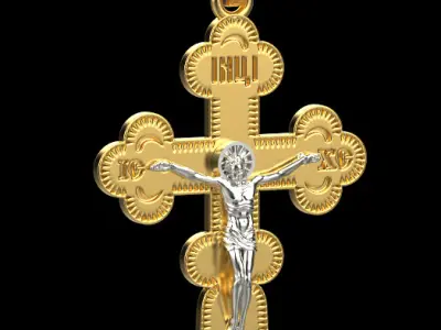 Jesus Cross Pendant 66177 3D print model