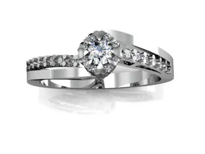 daimond ring 3D print model 20