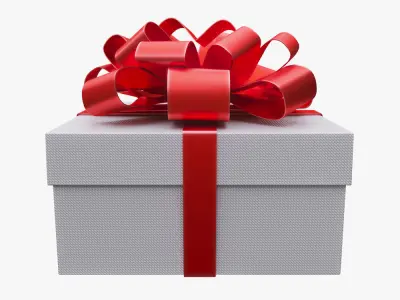 Christmas gift box 07 3D model