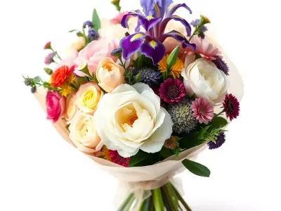 Vibrant Floral Bouquet model pack Low-poly 3D model