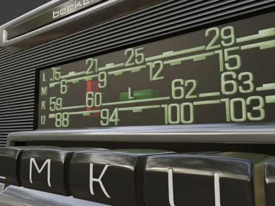 Vintage Car Stereo 3D model