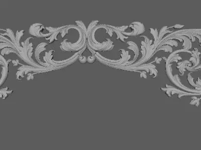 Central decor ornament for furniture 3D model 591