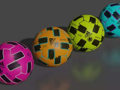 Uniforia 2020 - Official Euro Cup Match Ball - Adidas Low-poly 3D model