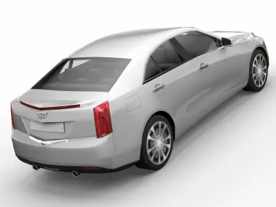 Cadillac ATS  Sedan Low-poly 3D model