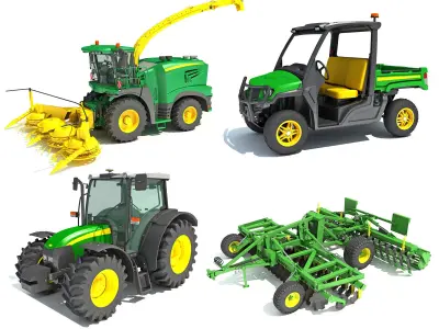 Farm Equipment Collection 3D Model Pack