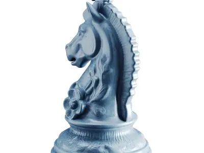 Horse chess Low-poly 3D model