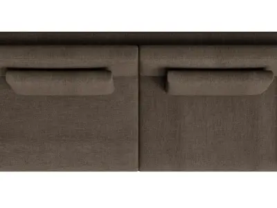 3 Seaters Bolstered Tan Sofa 3D model