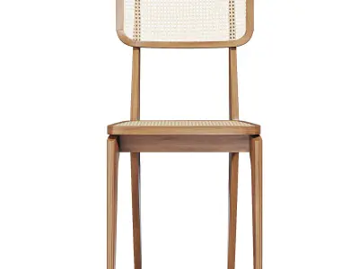 Rustic Walnut Side Chair 3D model