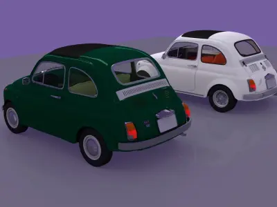 Fiat 500 1970-76 3D model