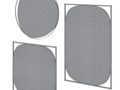 Wall Mirror Bonita by Kare Design 3D model