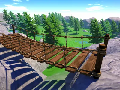 Mountain - Stylized Fantasy Environment Free low-poly 3D model