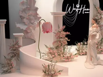 wedding stage 3D model