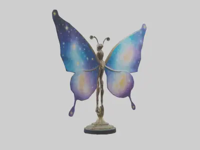 Celestial Butterfly statue model 3D model
