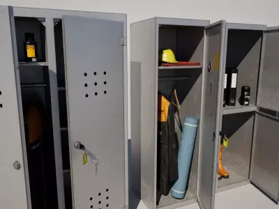  Locker Props Pack Low-poly 3D model