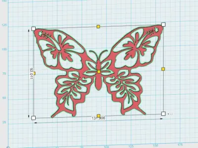 Stand for napkins Butterfly Free 3D print model