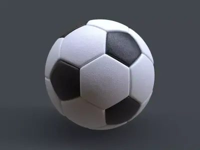 Football Game Ready soccer ball Low-poly 3D model