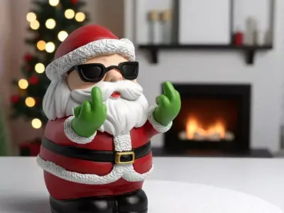 rebellious santa claus 3D print model