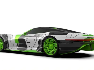 Futuristic Concept Car 3D model