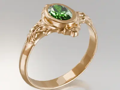 Emerald Forest Ring - 3D Free print ready Free 3D print model Free 3D print model