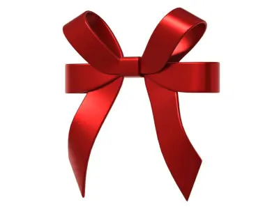 Christmas Bow Ribbon 60 Low-poly 3D model