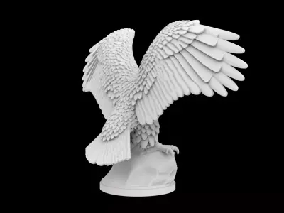 Eagle With Wings Spread 3D Print Model 3D print model