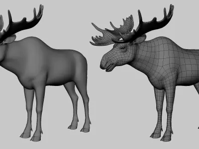 Moose Low-poly 3D model purchase