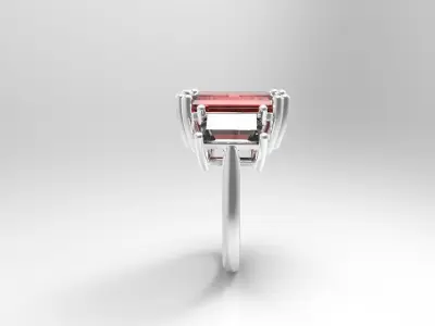 Big ruby ring  3D print model