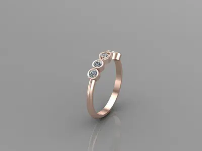 Solitaire Ring SR61 Version 1 3D model