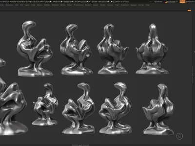 Modern Abstract Decorative sculpture 3d print model 57 3D print model