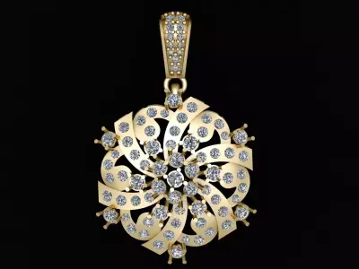 LUXURY RUSSIAN STYLE DIAMONT PENDANT 3PRINTABLEMODEL  3D print model