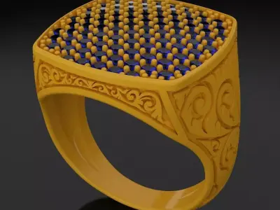 Engraved Ring for Men  3D print model