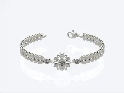 women luxury bracelet women chain 3D print model