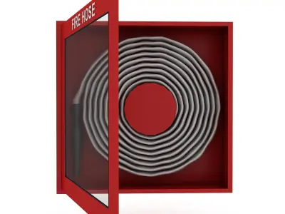 fire hose model 3D model Low-poly 3D model