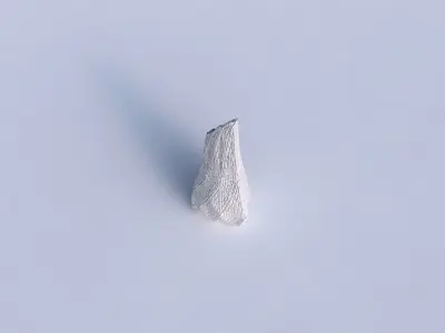 Vase puffy tipped triangle with dense mosaic plates 3D print model