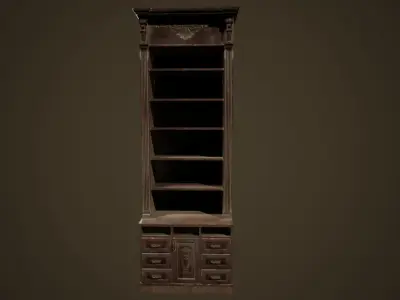 Antique Cupboard -PBR Game Ready Low-poly 3D model