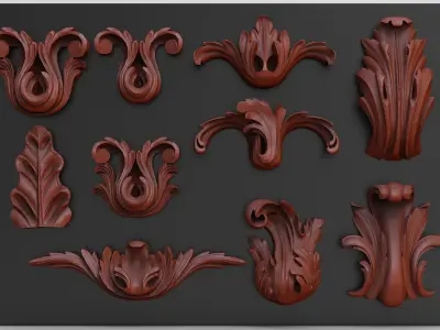 Carved decors  3D print model