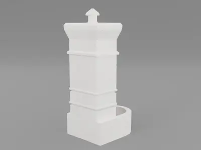 Drinking fountain Low-poly 3D model